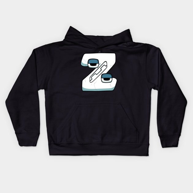 Z | Alphabet Lore Kids Hoodie by Mike Salcedo